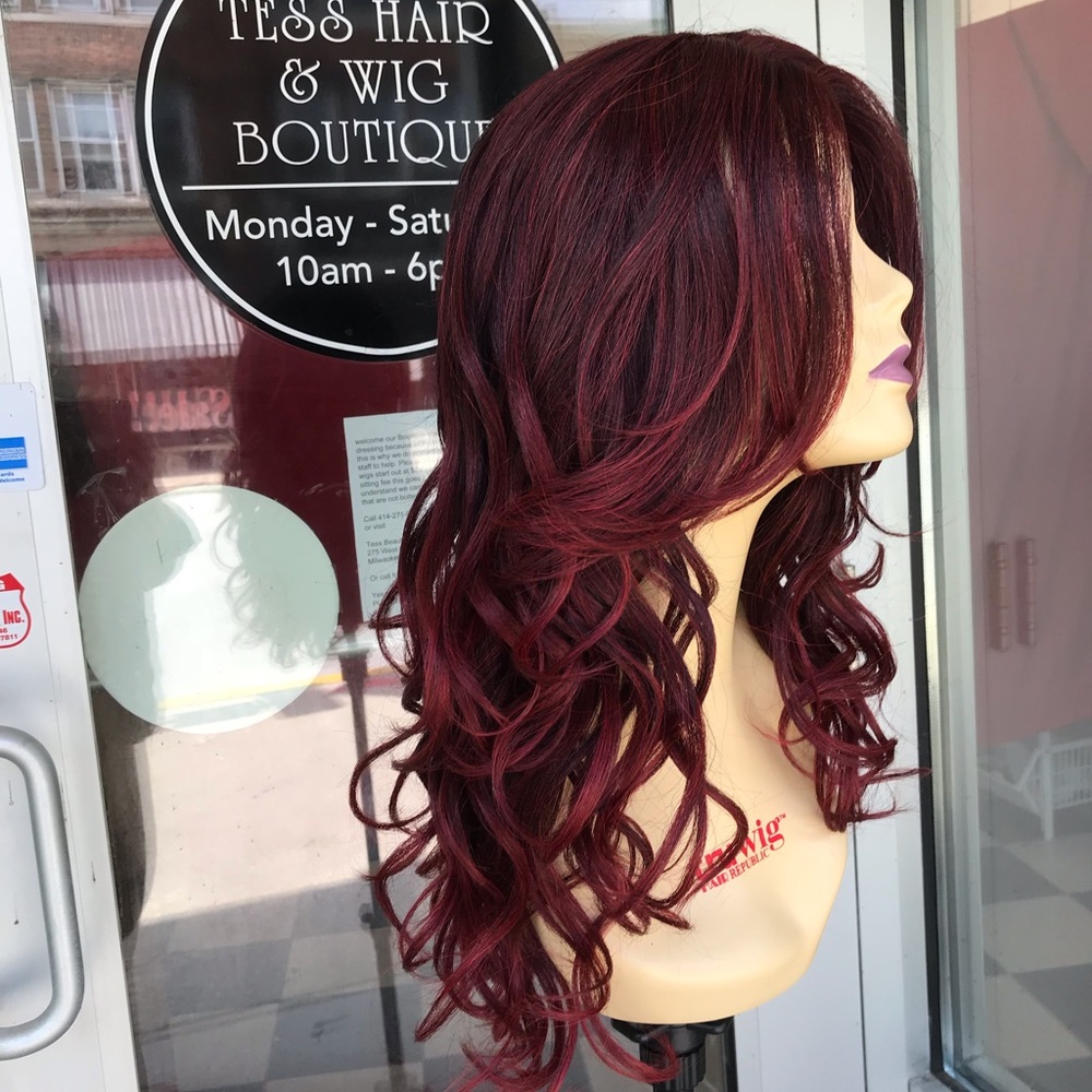 Wig Burgundy wine magenta ombré no Red Wig 2020 - Picture 6 of 8
